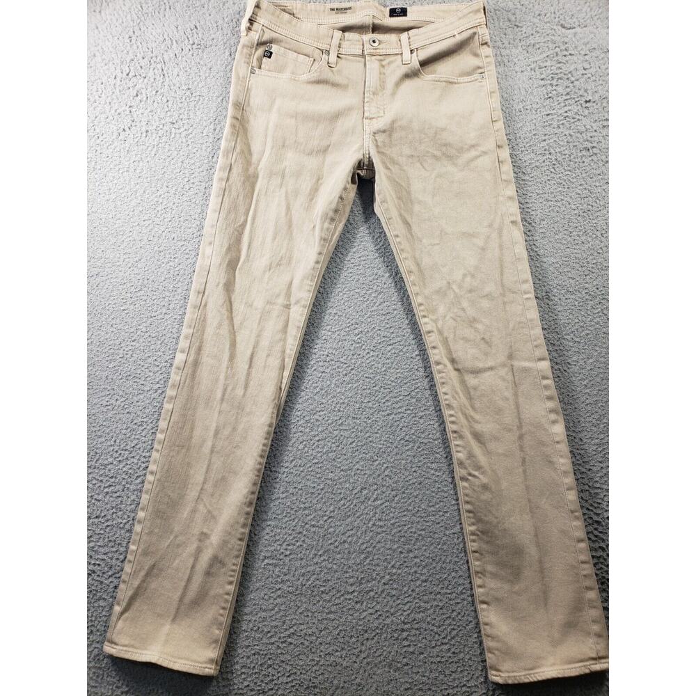 Adriano Goldschmied Jeans Men's 32x34 Beige Denim Matchbox Slim Straight Stretch